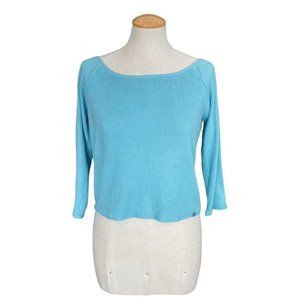 NWT Joe's Jeans Sky Blue Ribbed Knit Top Sz XL